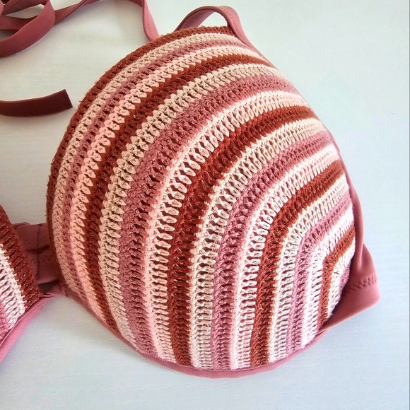 Shade & Shore Women's Shore Crochet Bikini Top Size 38D - Picture 3 of 10